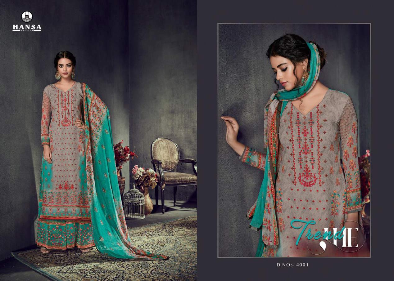 Husna Exclusive Vol-4 Hansa Print Georgette Salwar Kameez Husna Exclusive Vol-4 Hansa Print Georgette Salwar Kameez
